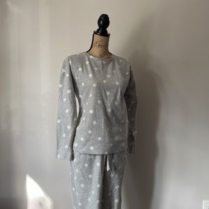 la vie en rose two piece polka dot PJ set